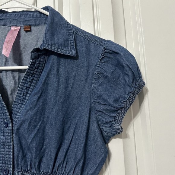 LEI Taylor Swift Sundress Denim Short Festival Junior Size Small - Picture 6 of 9